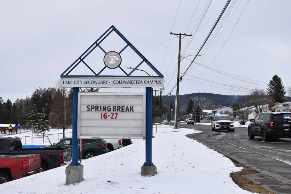 The exterior of Columneetza Junior Secondary School on Thursday, March 12. (Rebecca Dyok/Williams Lake Tribune)